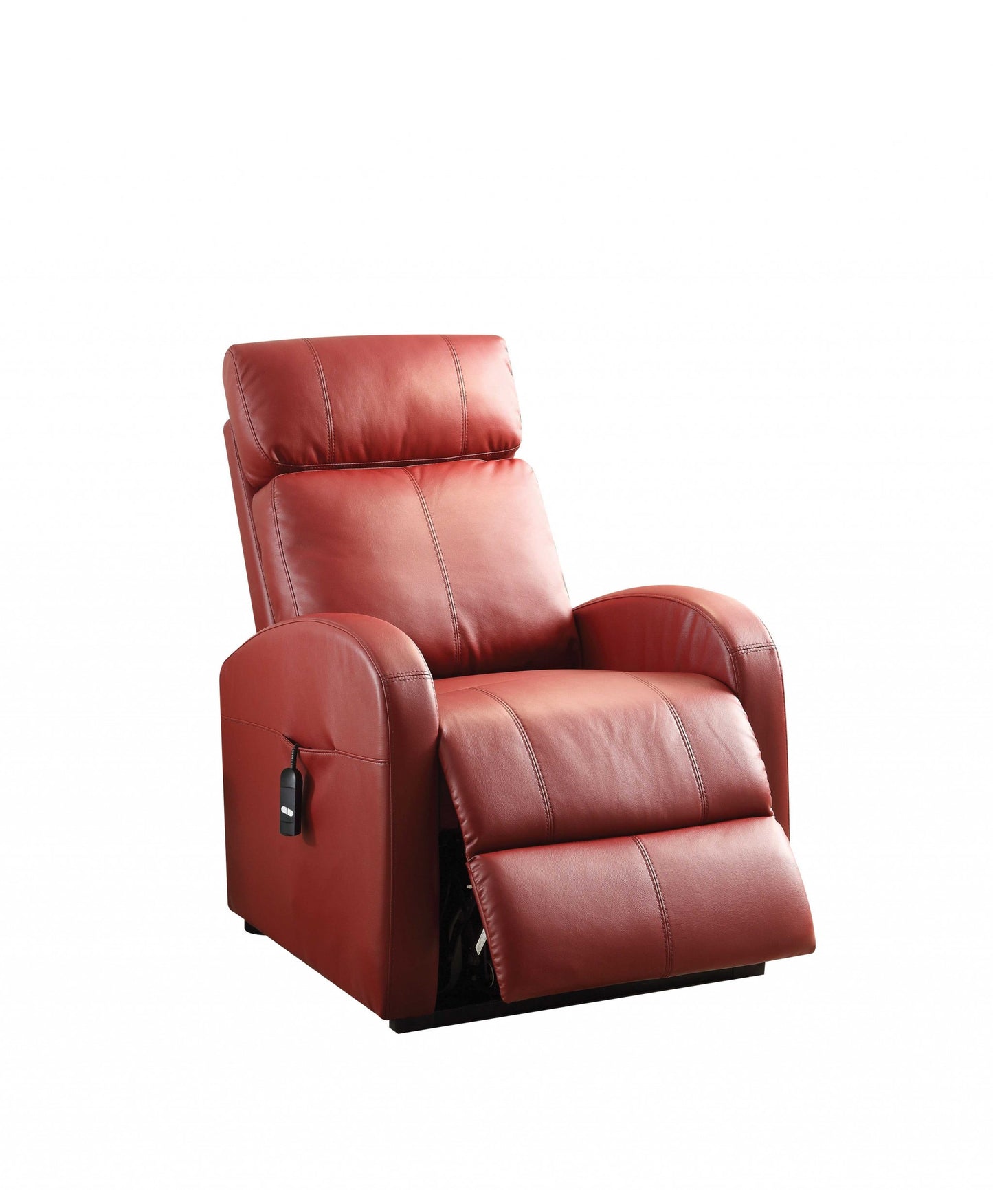 The Varelli – Red Tufted Faux Leather Power Lift Assist Recliner