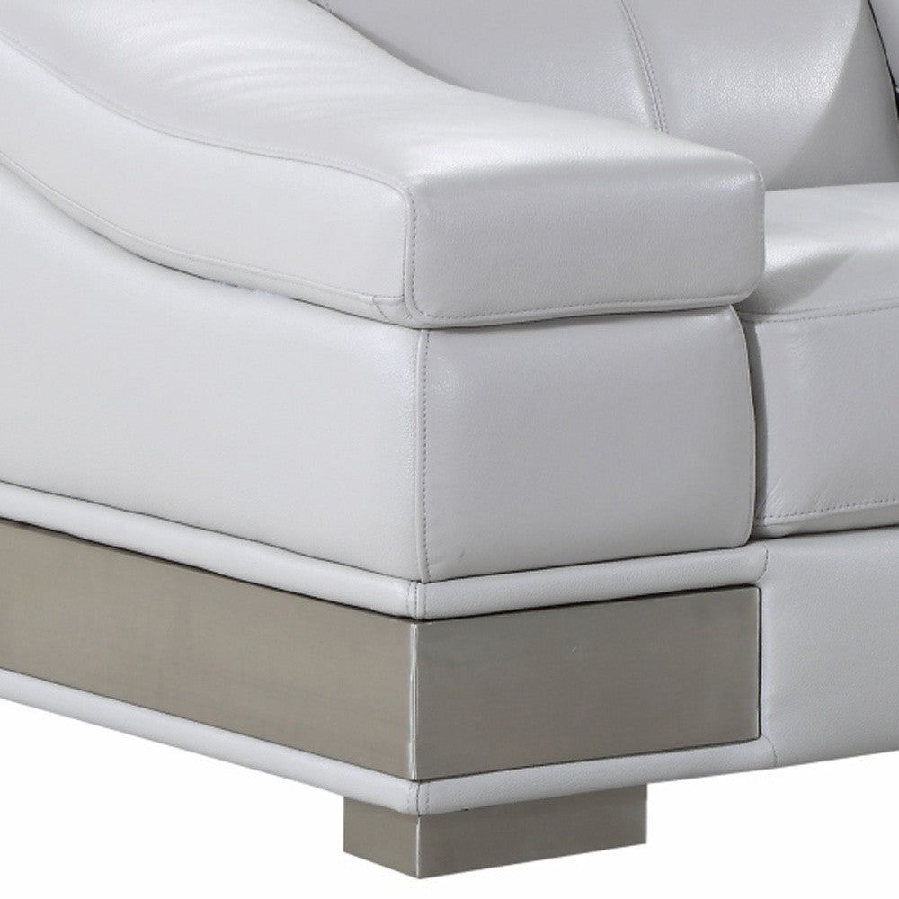 The Avelora – Gray Genuine Leather Arm Chair