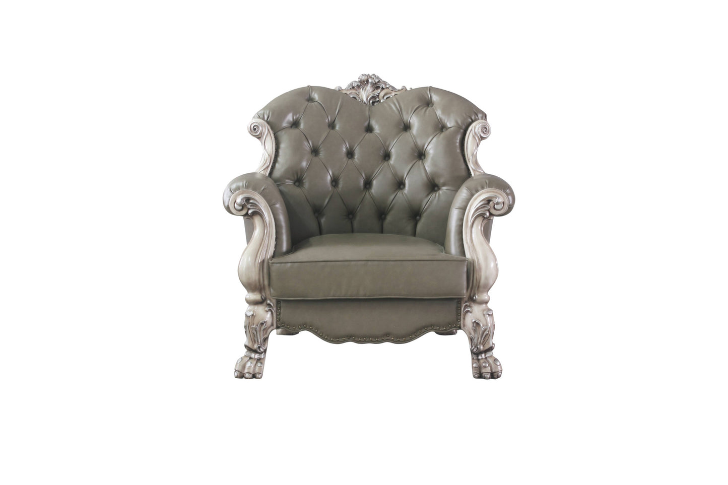 The Sloane – Champagne Faux Leather Arm Chair