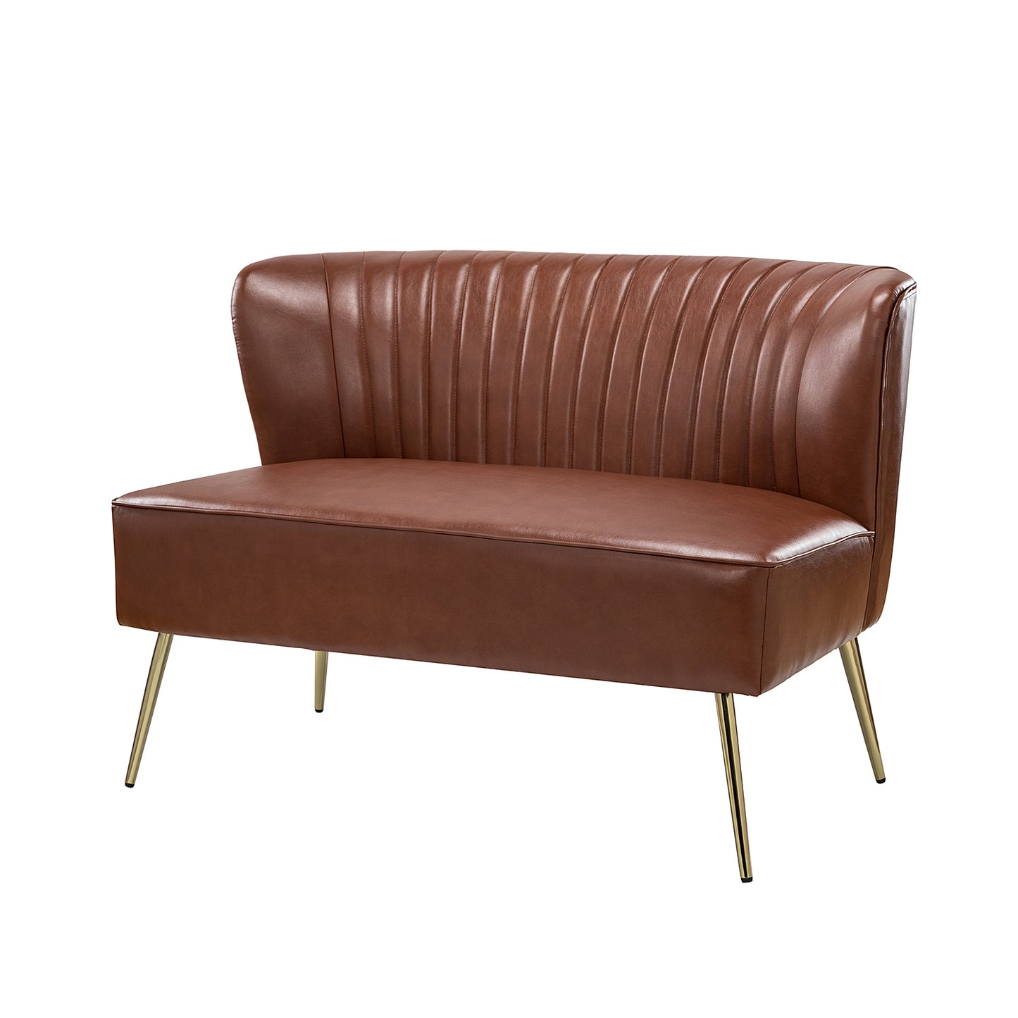 Monica Loveseat – Brown Contemporary Tufted Loveseat