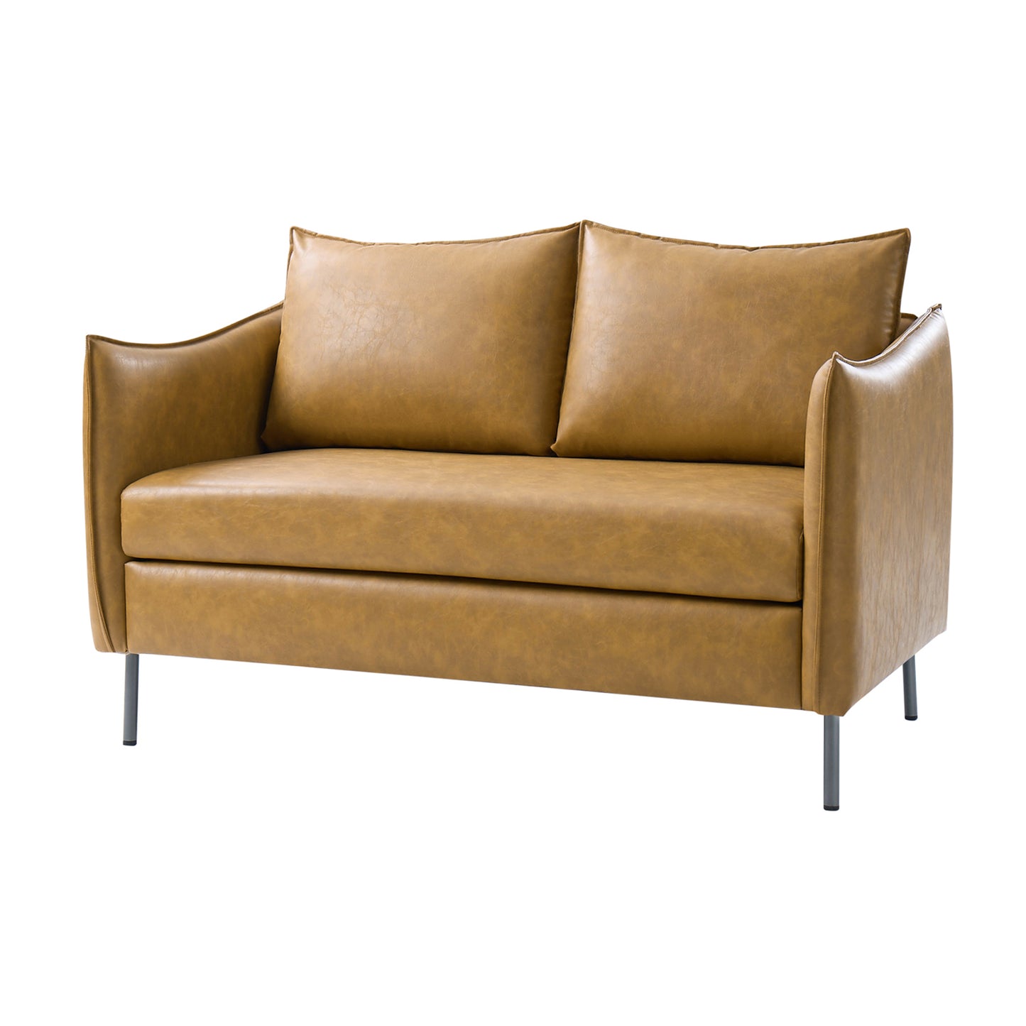 Monroe Loveseat – Camel Modern Industrial Loveseat
