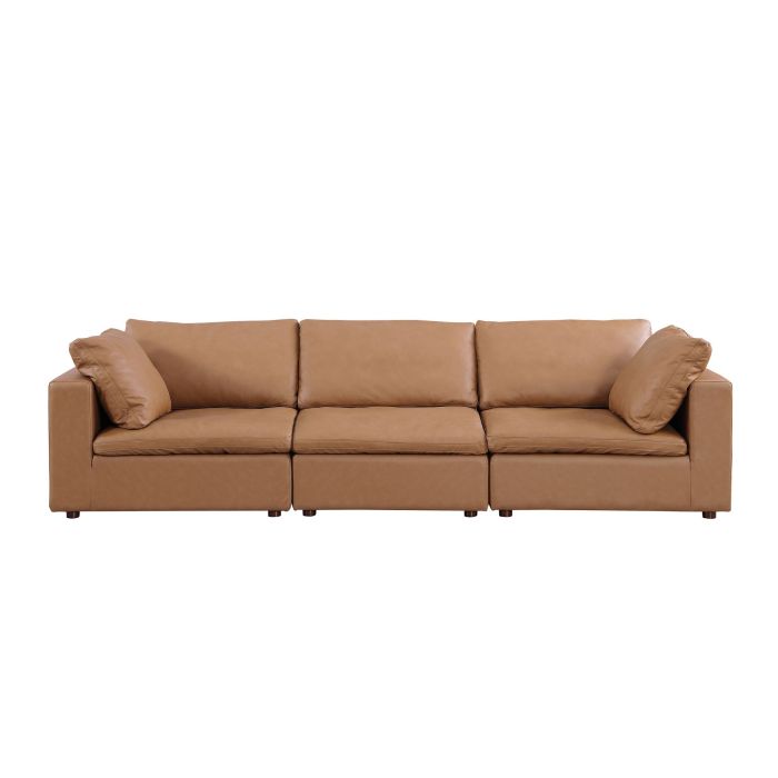 The Aurelio – Cognac Modular Italian Leather Sofa