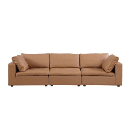 The Aurelio – Cognac Modular Italian Leather Sofa