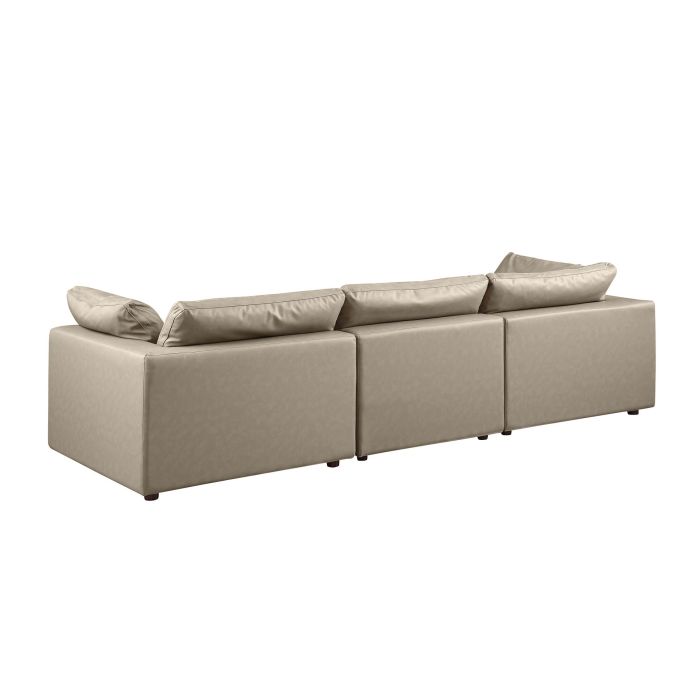 The Montclair – Beige Modular Italian Leather Sofa