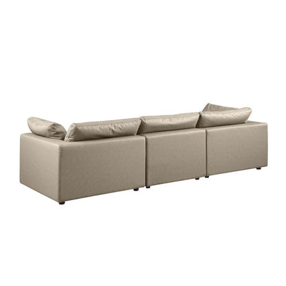 The Montclair – Beige Modular Italian Leather Sofa