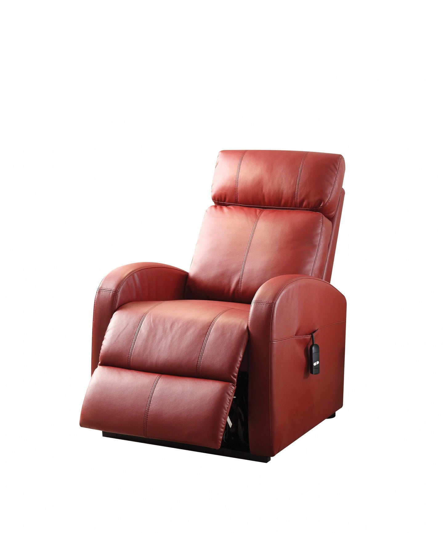 The Varelli – Red Tufted Faux Leather Power Lift Assist Recliner