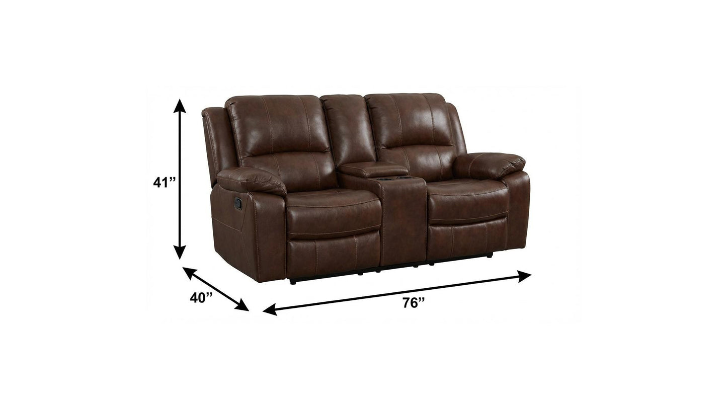 Barnett Reclining Loveseat – Brown Edition