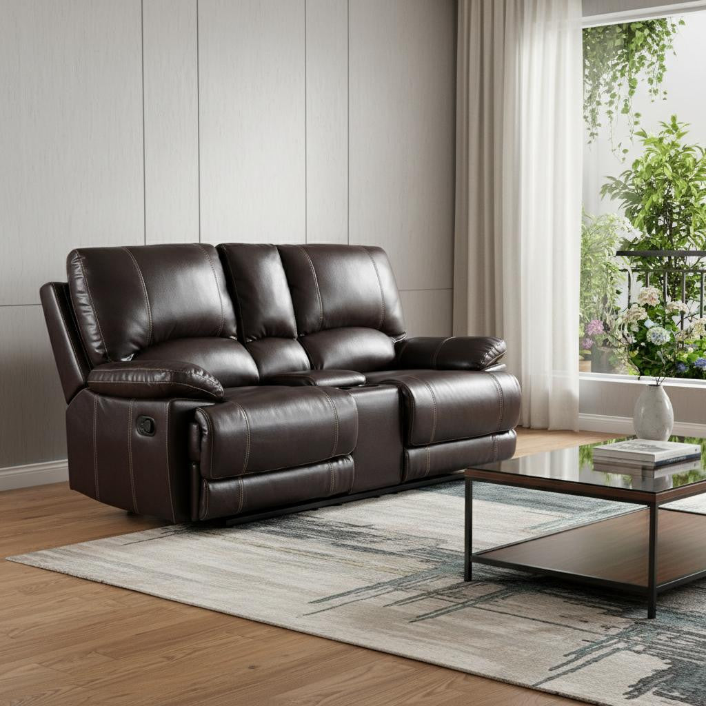 Barnett Reclining Loveseat – Brown Edition