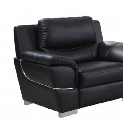 Hamilton Leather Seating Set – Black