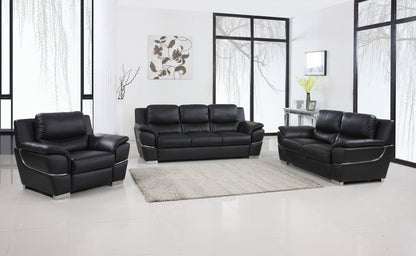 Hamilton Leather Seating Set – Black