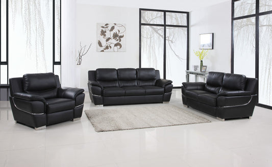 Hamilton Leather Seating Set – Black