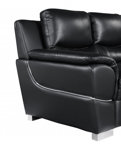 Hamilton Leather Sofa – Black