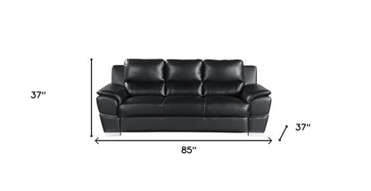 Hamilton Leather Sofa – Black