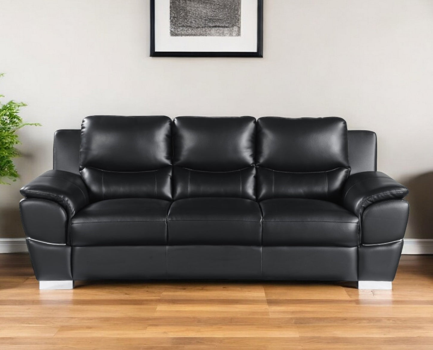 Hamilton Leather Sofa – Black