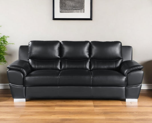 Hamilton Leather Sofa – Black