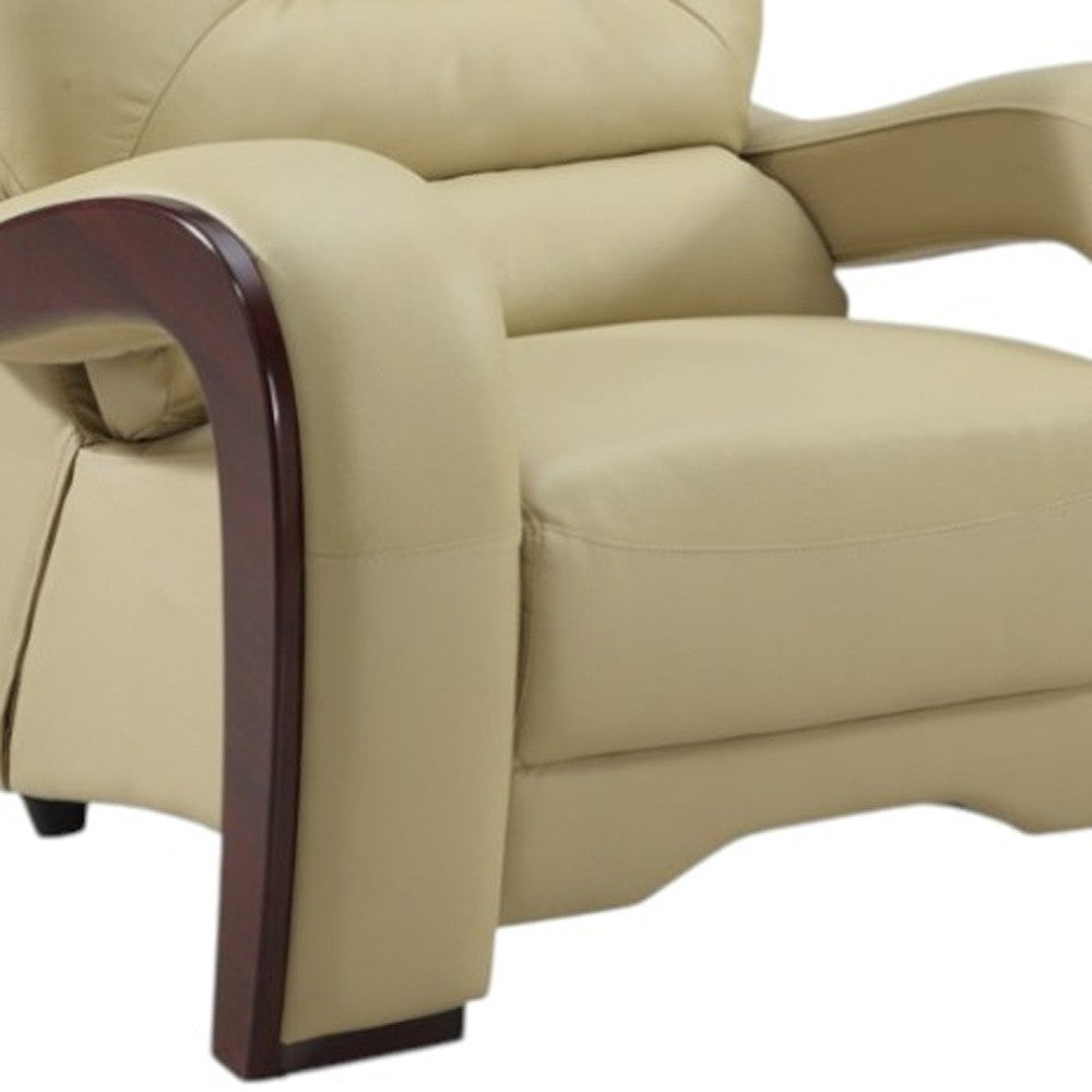Collins Leather Arm Chair – Beige