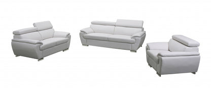 Sterling Leather Seating Set – White
