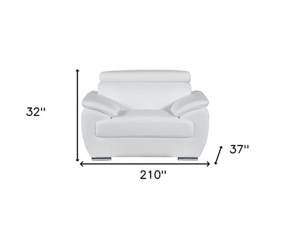 Sterling Leather Seating Set – White