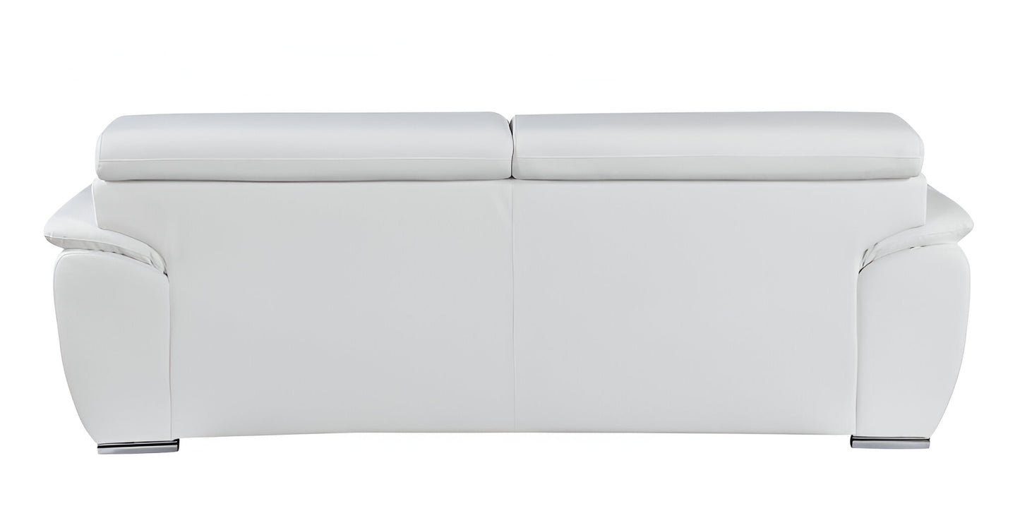 Sterling Leather Sofa – White