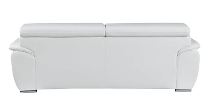 Sterling Leather Sofa – White