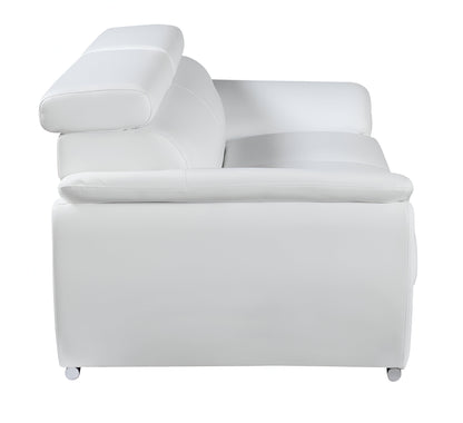 Sterling Leather Sofa – White