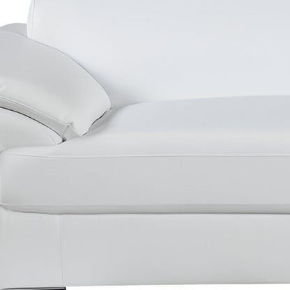 Sterling Leather Sofa – White