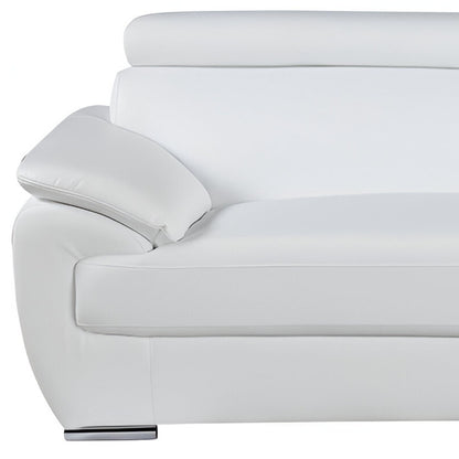 Sterling Leather Sofa – White