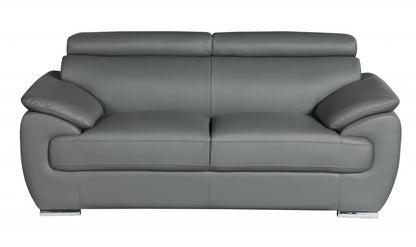 Carter Leather Seating Set – Gray