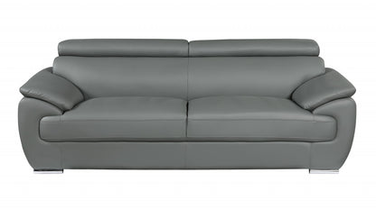 Carter Leather Seating Set – Gray