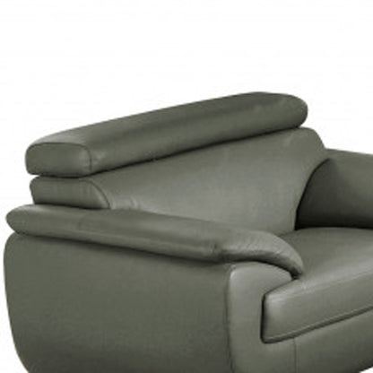 Carter Leather Seating Set – Gray