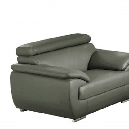 Carter Leather Seating Set – Gray
