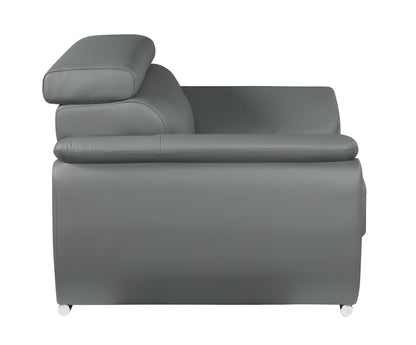 Carter Leather Sofa – Gray