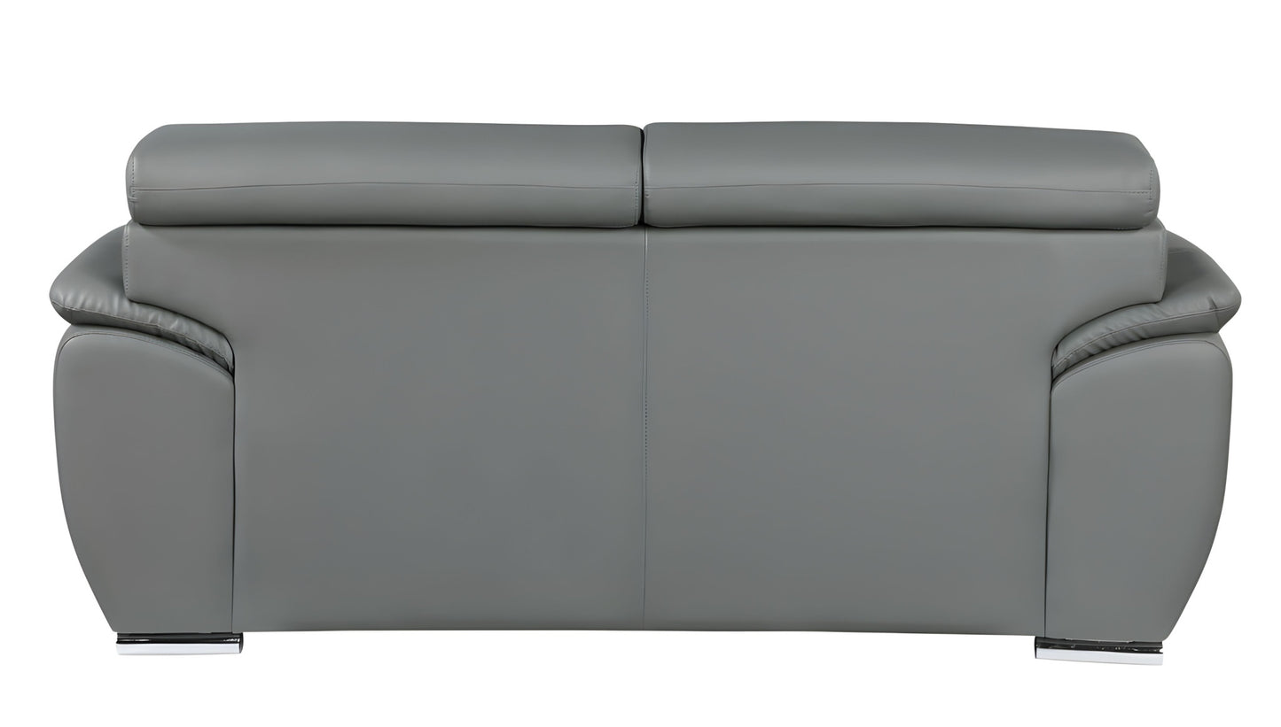 Carter Leather Sofa – Gray