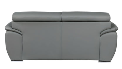 Carter Leather Sofa – Gray
