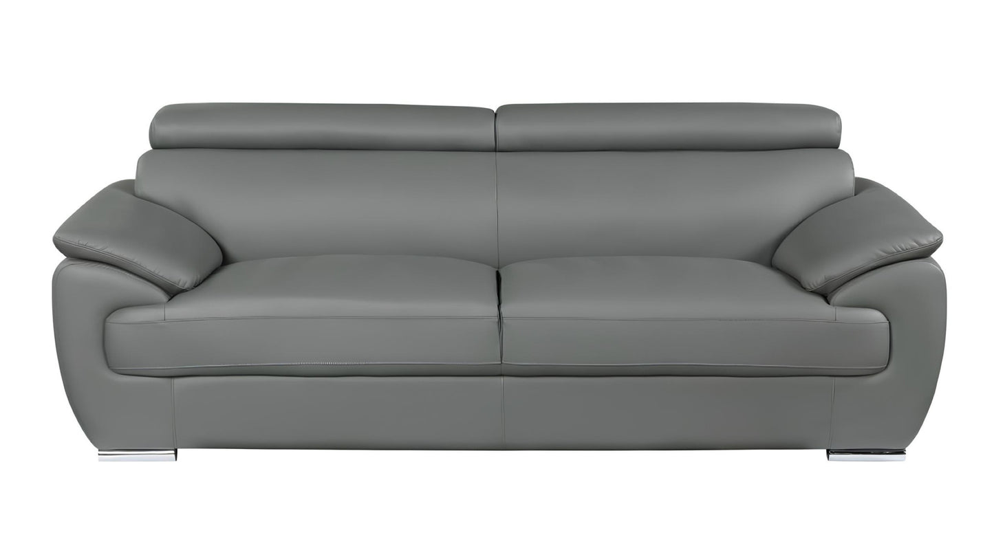 Carter Leather Sofa – Gray
