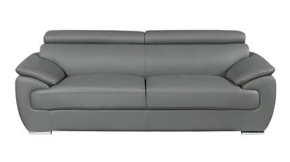 Carter Leather Sofa – Gray