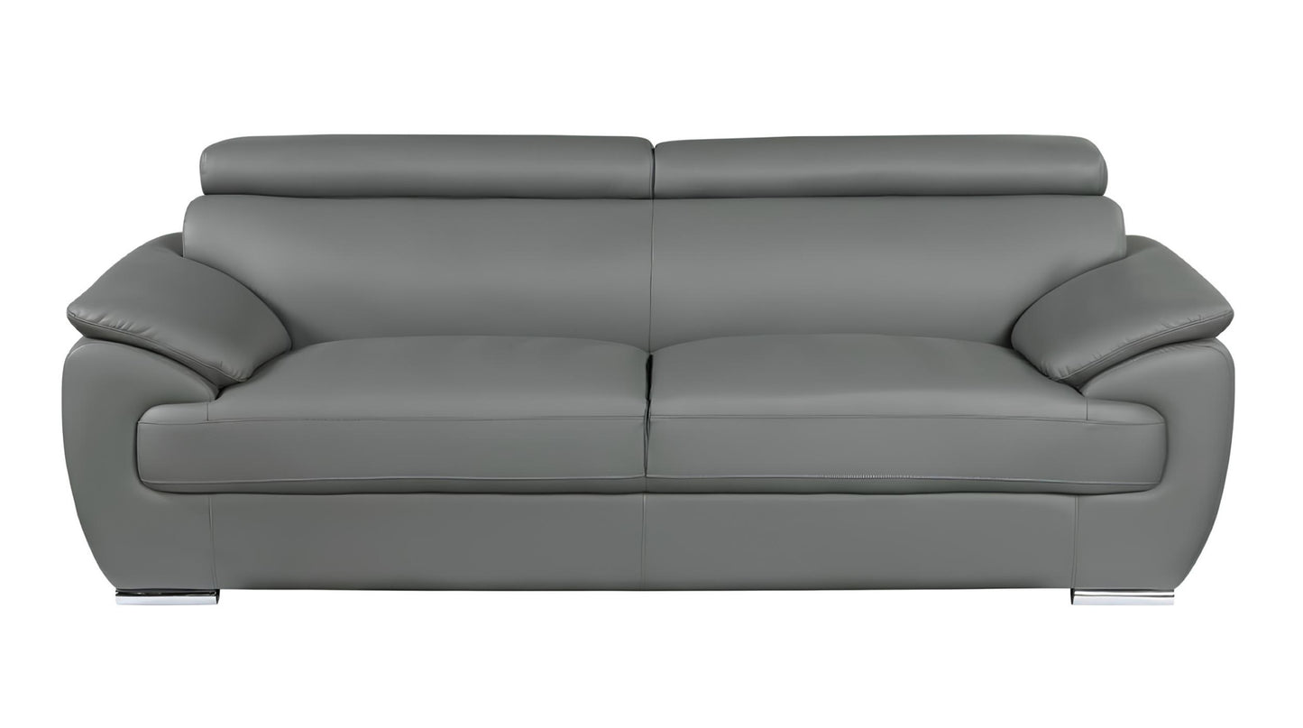 Carter Leather Sofa – Gray