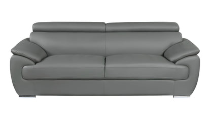 Carter Leather Sofa – Gray