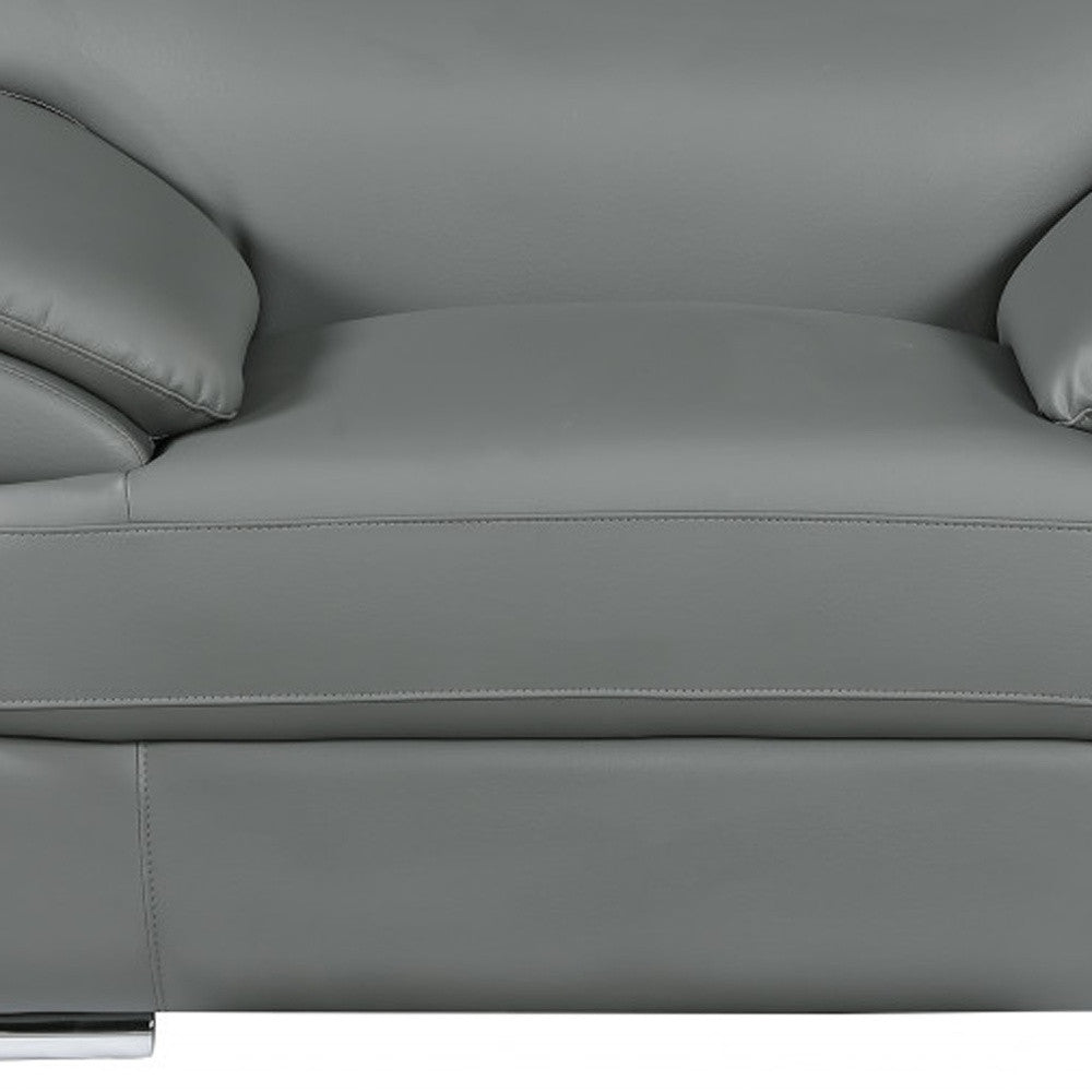 Carter Leather Chair and a Half – Gray