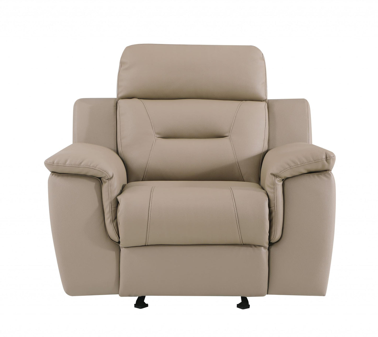 The Sandstone Vale – Beige Leather Match Recliner Chair