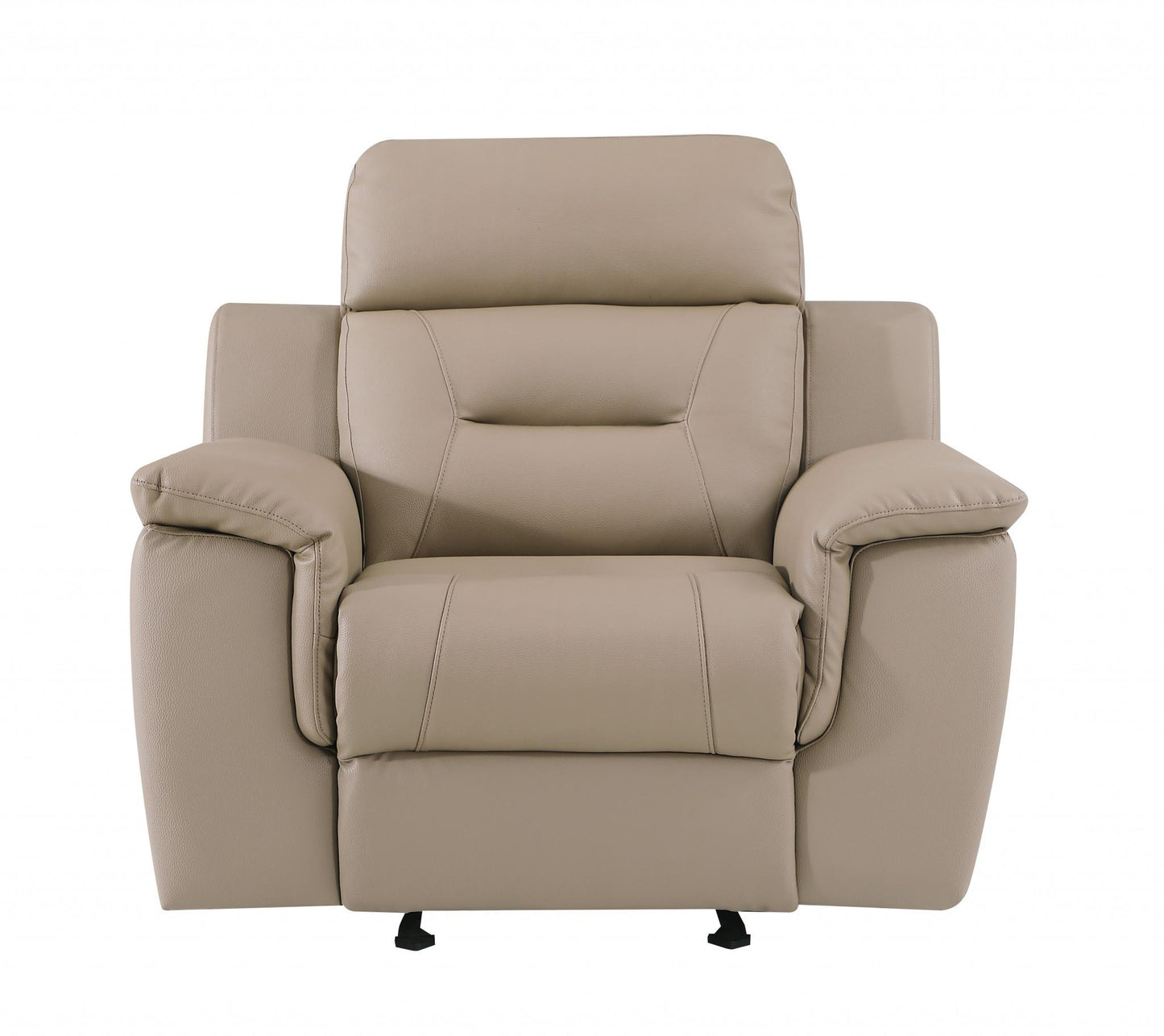 The Sandstone Vale – Beige Leather Match Recliner Chair