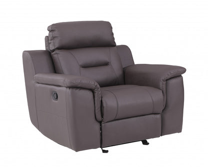 The Canyon Ridge – Brown Leather Match Recliner Chair