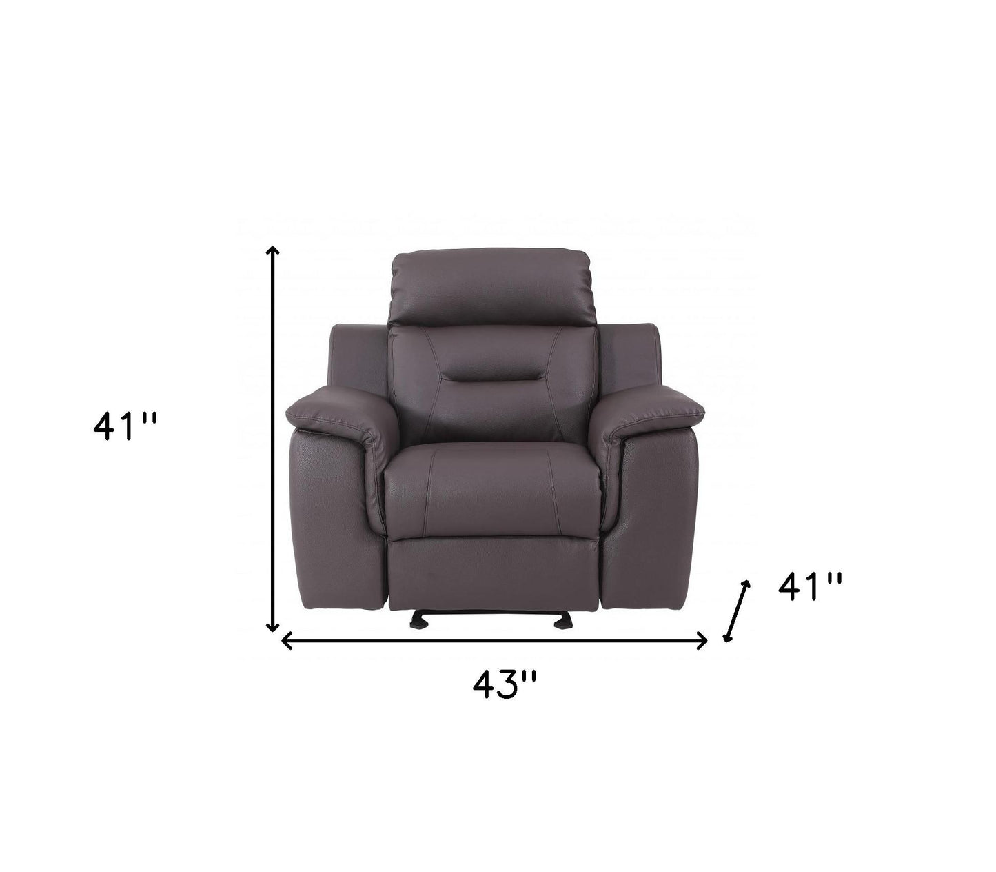 The Canyon Ridge – Brown Leather Match Recliner Chair