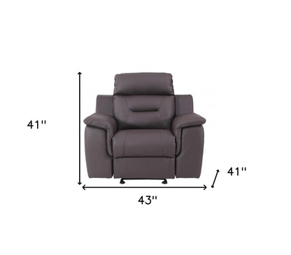 The Canyon Ridge – Brown Leather Match Recliner Chair