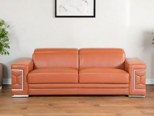 Monaco Leather Sofa – Camel