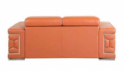Monaco Leather Loveseat – Camel