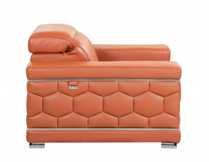 Monaco Leather Loveseat – Camel