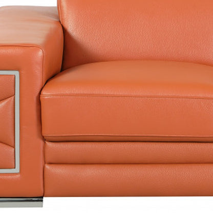 Monaco Leather Loveseat – Camel