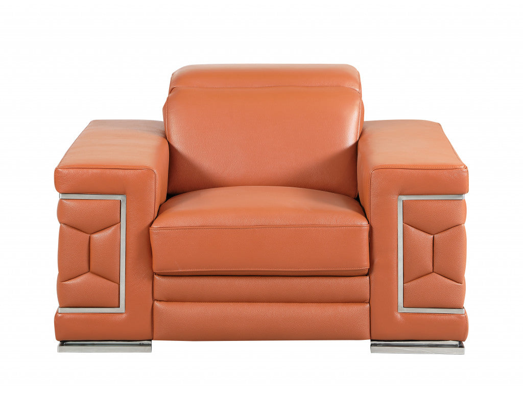 Monaco Leather Arm Chair – Camel