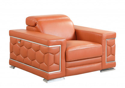 Monaco Leather Arm Chair – Camel